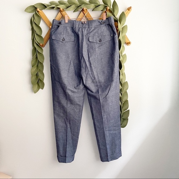 Manuel Ritz Baggy Fit Chambray Pants - Picture 7 of 14